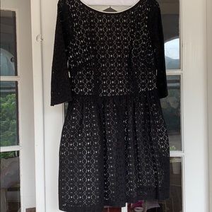 Lilly Pulitzer Black Lace Dress
